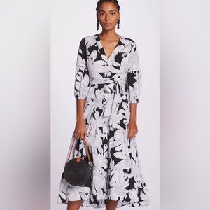 Anthropologie Maeve puff sleeved midi dress